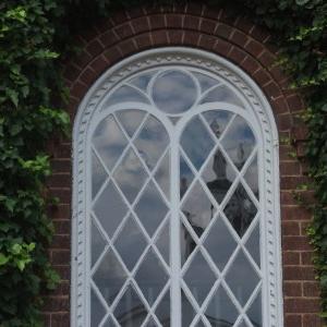 Photo of a window on the University Chapel